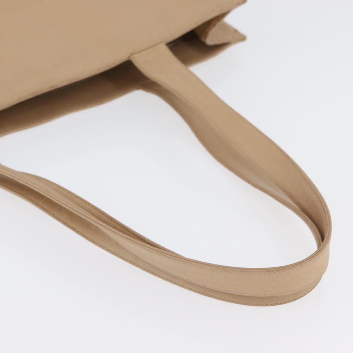 CHANEL Tote Bag Caviar Skin Beige Gold CC Auth BA11375A