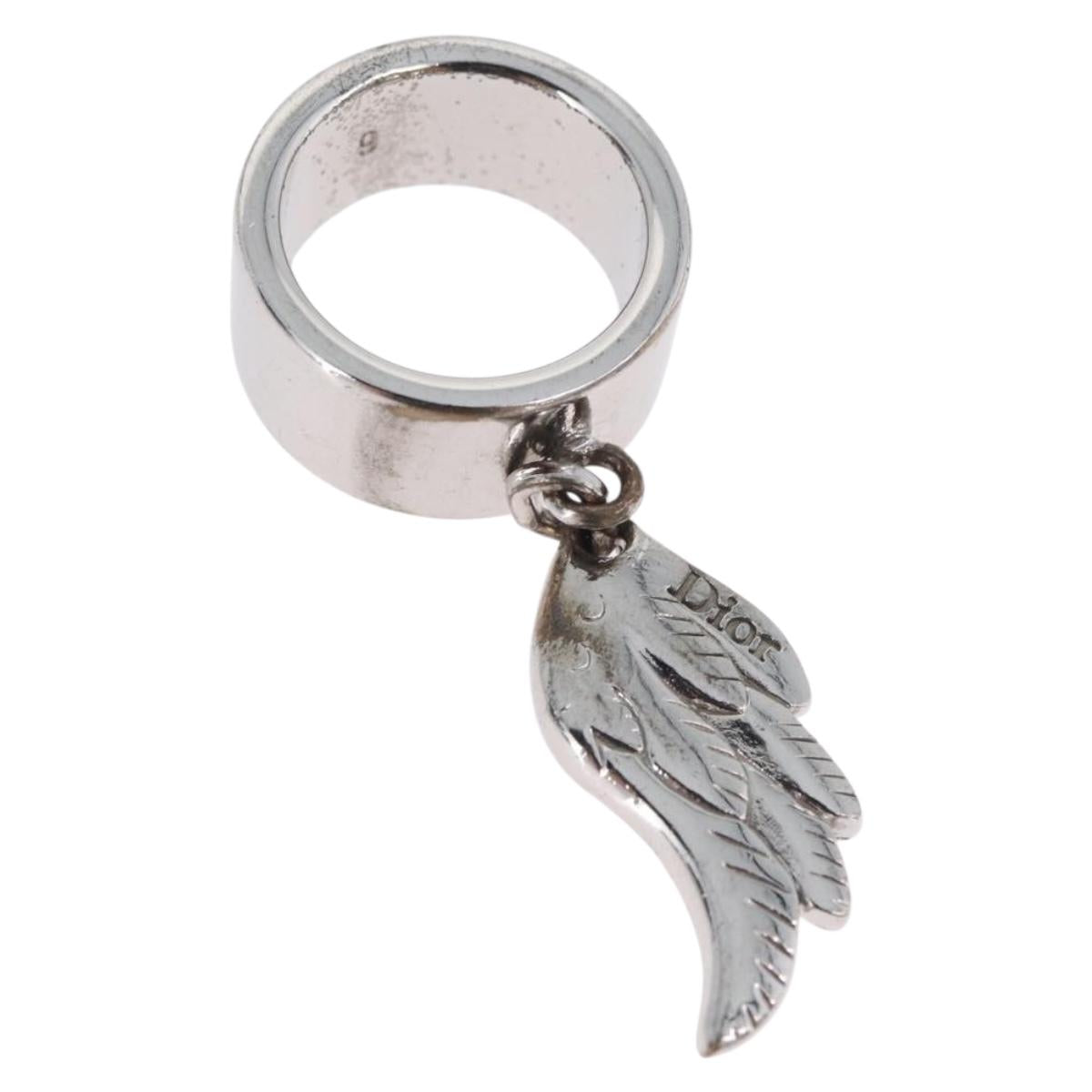 Christian Dior Ring metal Silver Auth BA11378