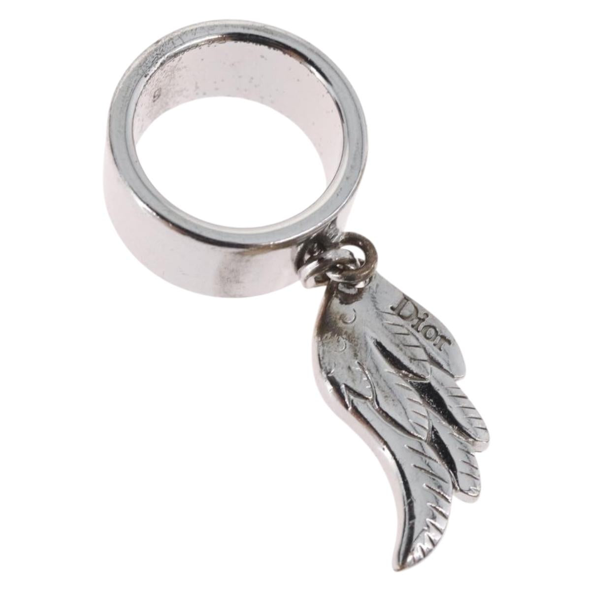 Christian Dior Ring metal Silver Auth BA11378