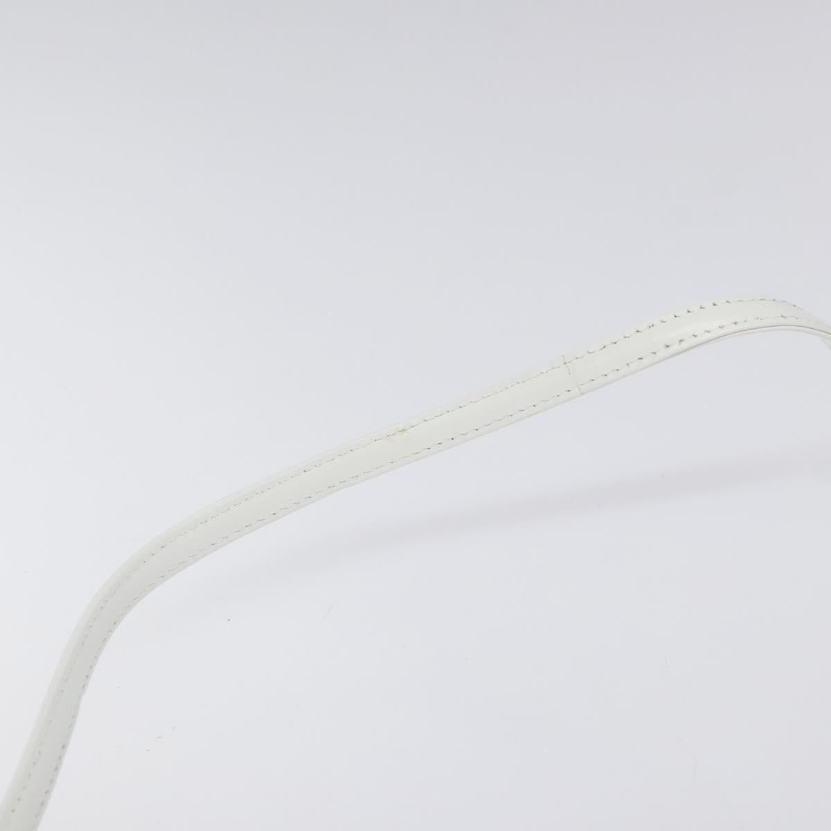 GIVENCHY Shoulder Bag Leather White Gold Auth BA1138