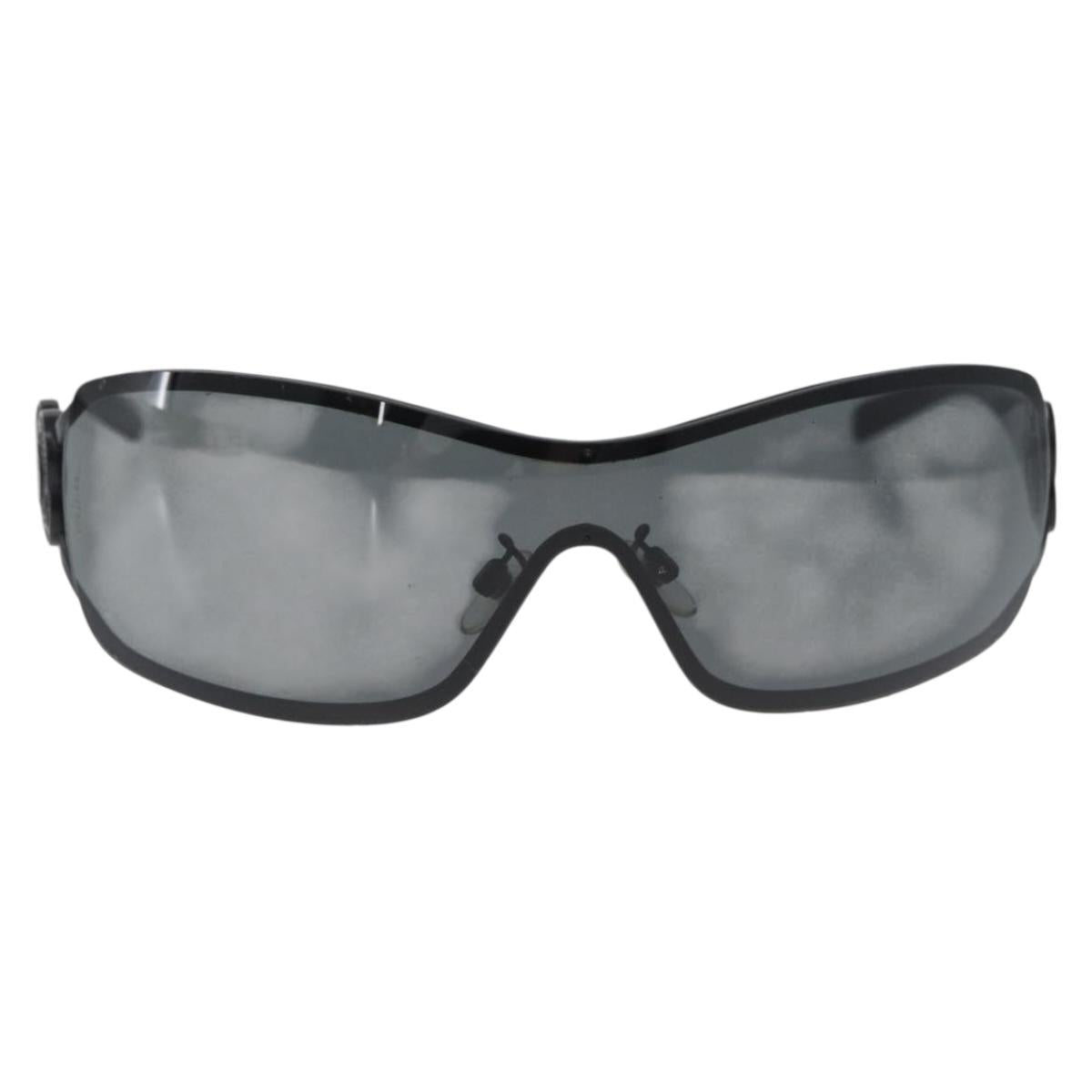 CHANEL Sunglasses plastic Black CC Auth BA11380