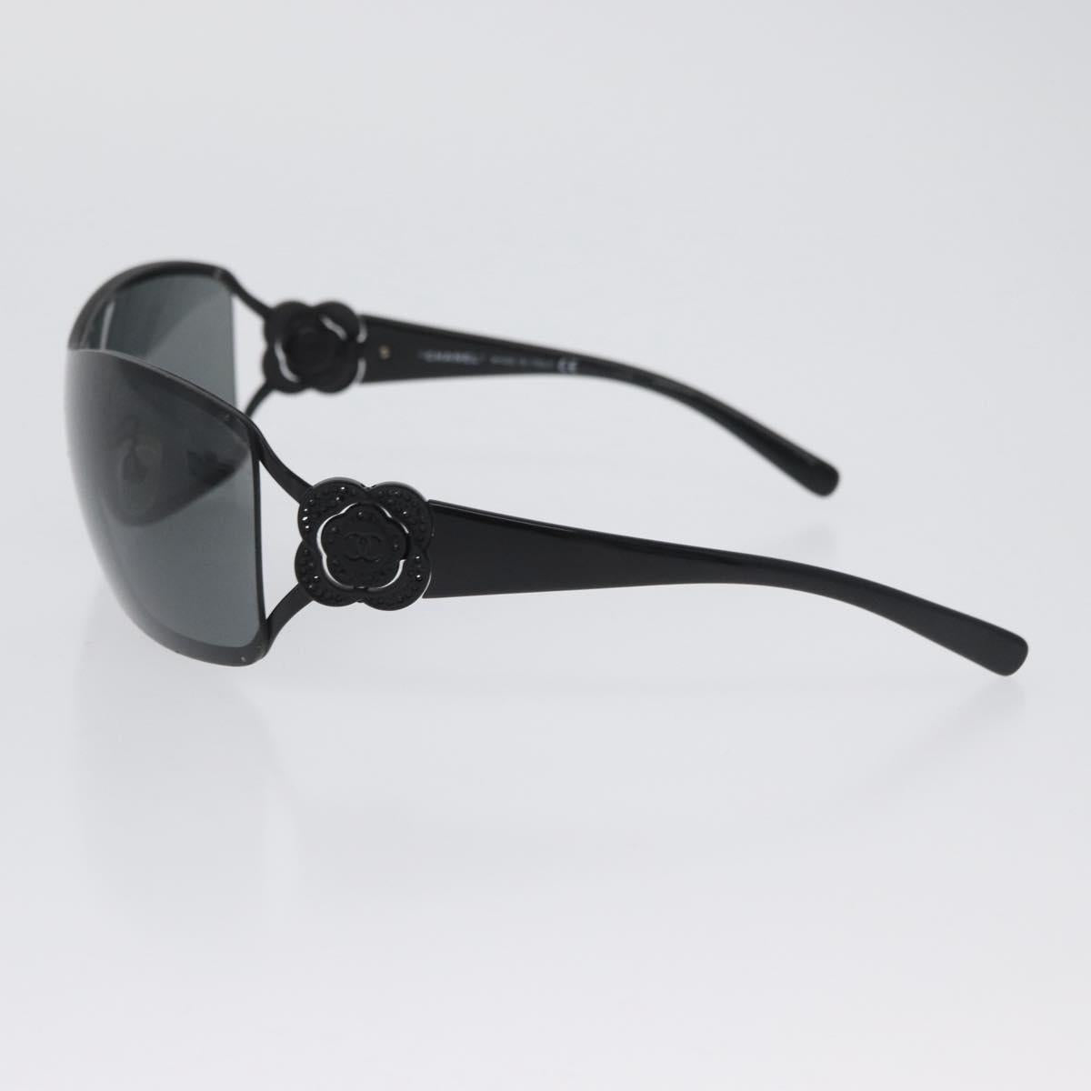 CHANEL Sunglasses plastic Black CC Auth BA11380