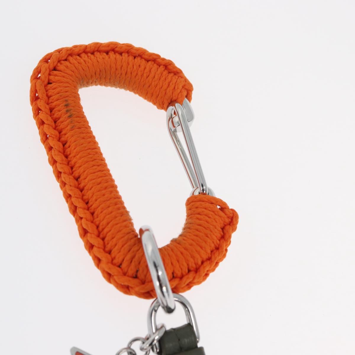 PRADA Key Holder metal Orange Auth BA11382M