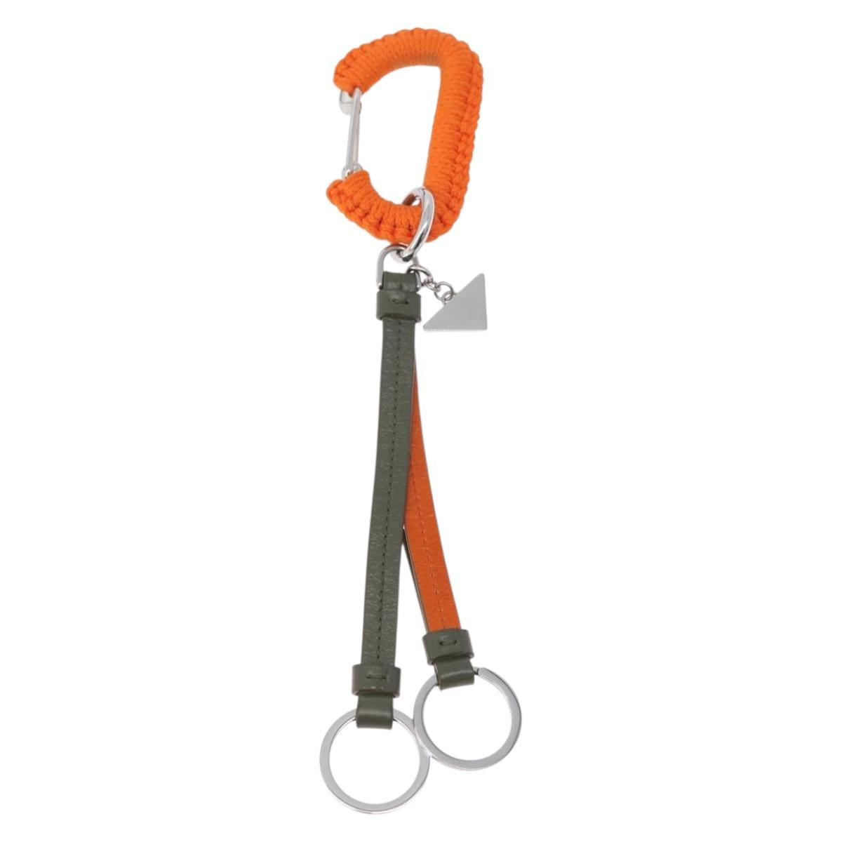 PRADA Key Holder metal Orange Auth BA11382M