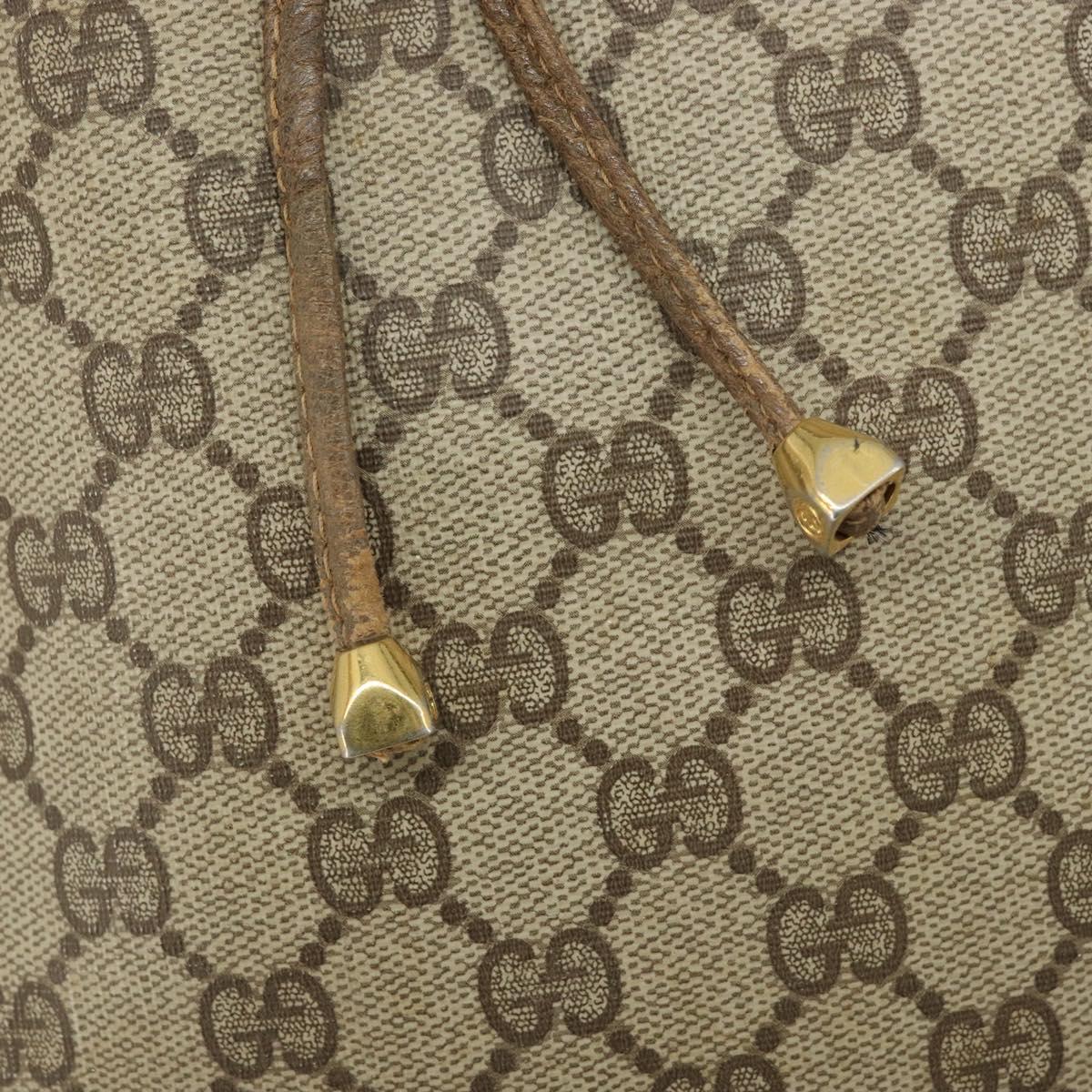 GUCCI GG Supreme Web Sherry Line Bag PVC Beige Gold 41 02 085 Auth BA11383