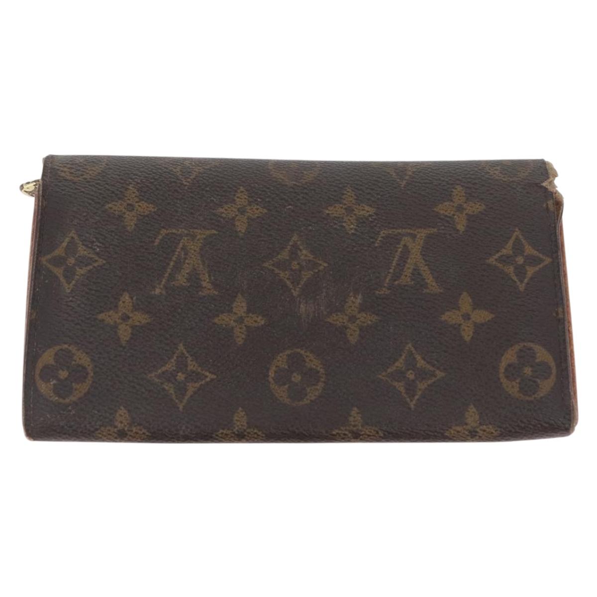 LOUIS VUITTON Monogram Wallet 2 Set LV Auth BA11389
