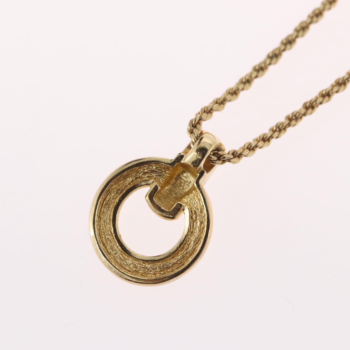 Christian Dior Necklace metal Gold Tone Auth BA11393