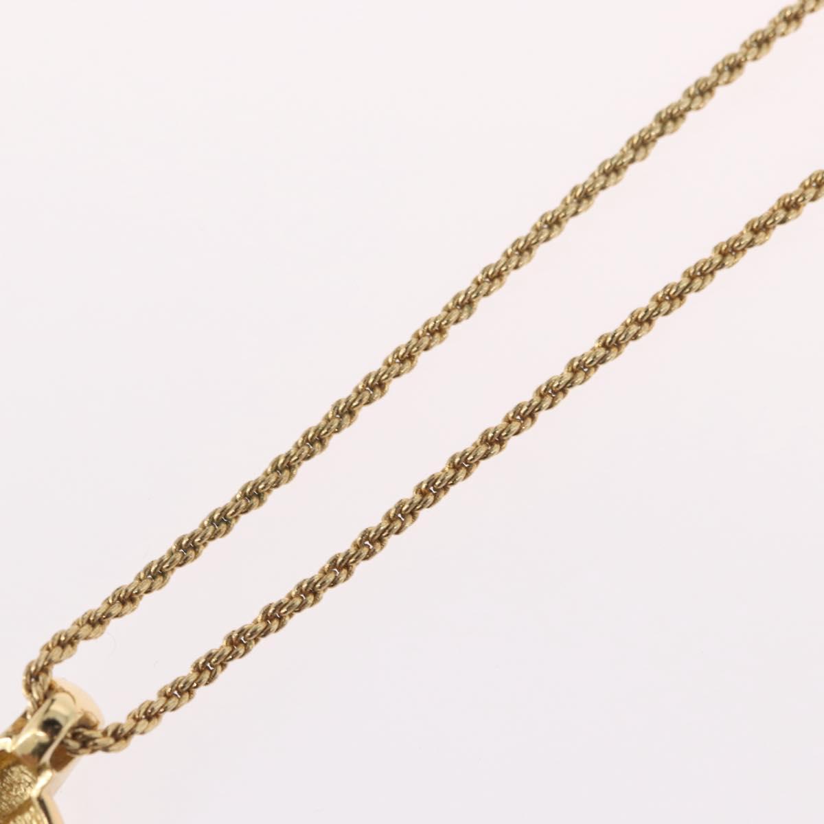 Christian Dior Necklace metal Gold Tone Auth BA11393