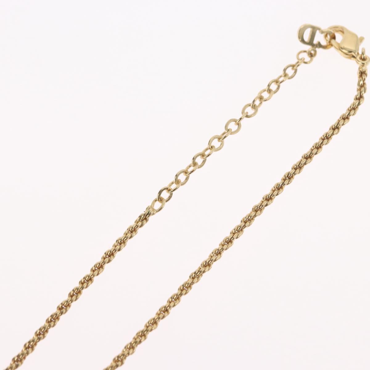 Christian Dior Necklace metal Gold Tone Auth BA11393