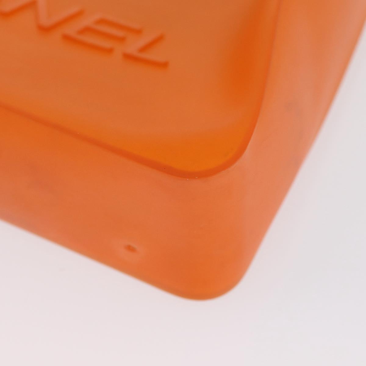 CHANEL Hand Bag rubber Orange CC Auth BA11394A