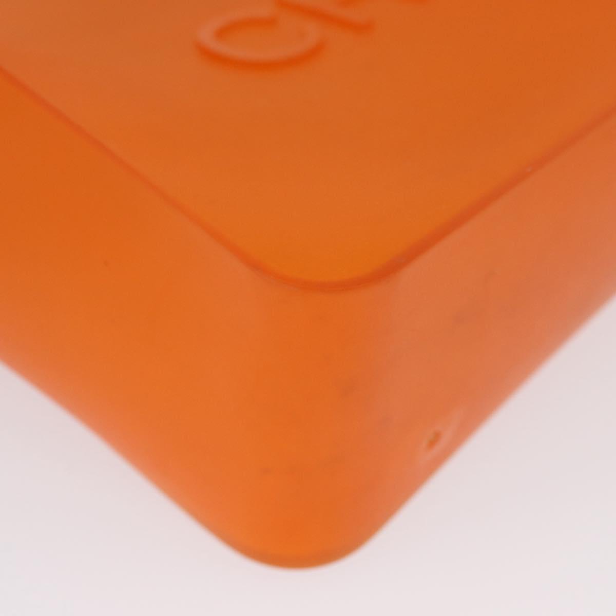 CHANEL Hand Bag rubber Orange CC Auth BA11394A