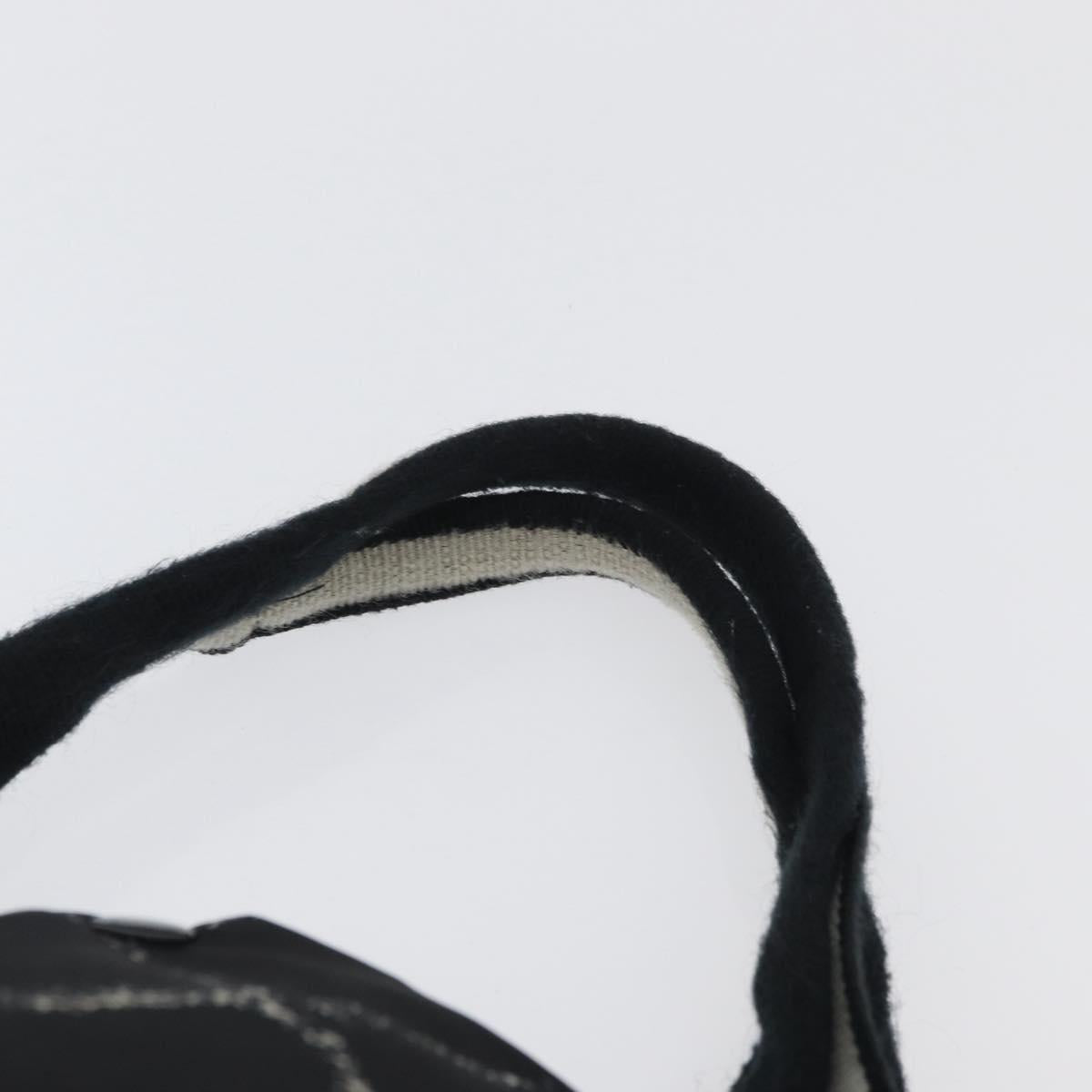 CHANEL New Travel Line Hand Bag Nylon Black Silver CC Auth BA11395
