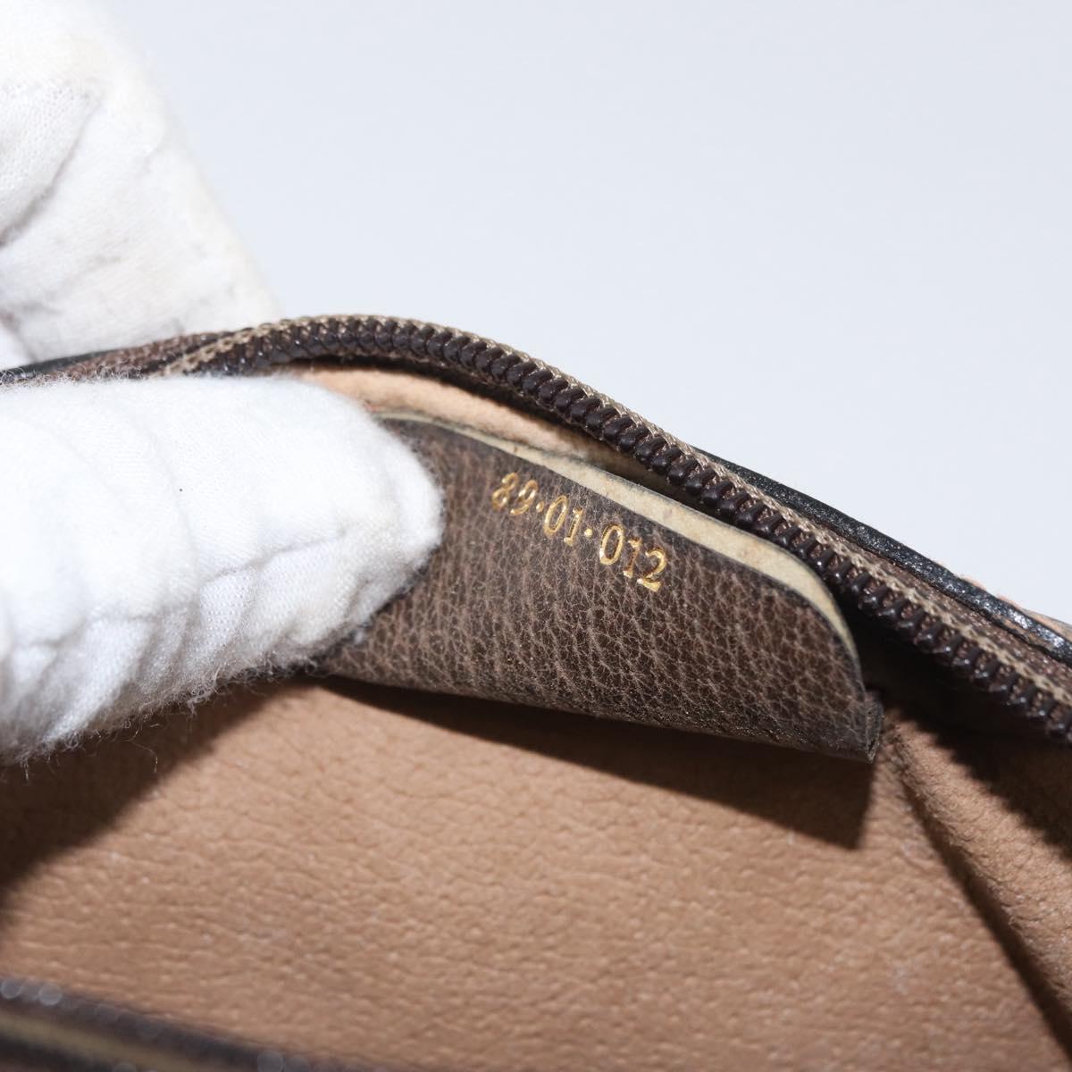 GUCCI GG Supreme Web Sherry Line Bag PVC Beige Gold 89 01 012 Auth BA11401