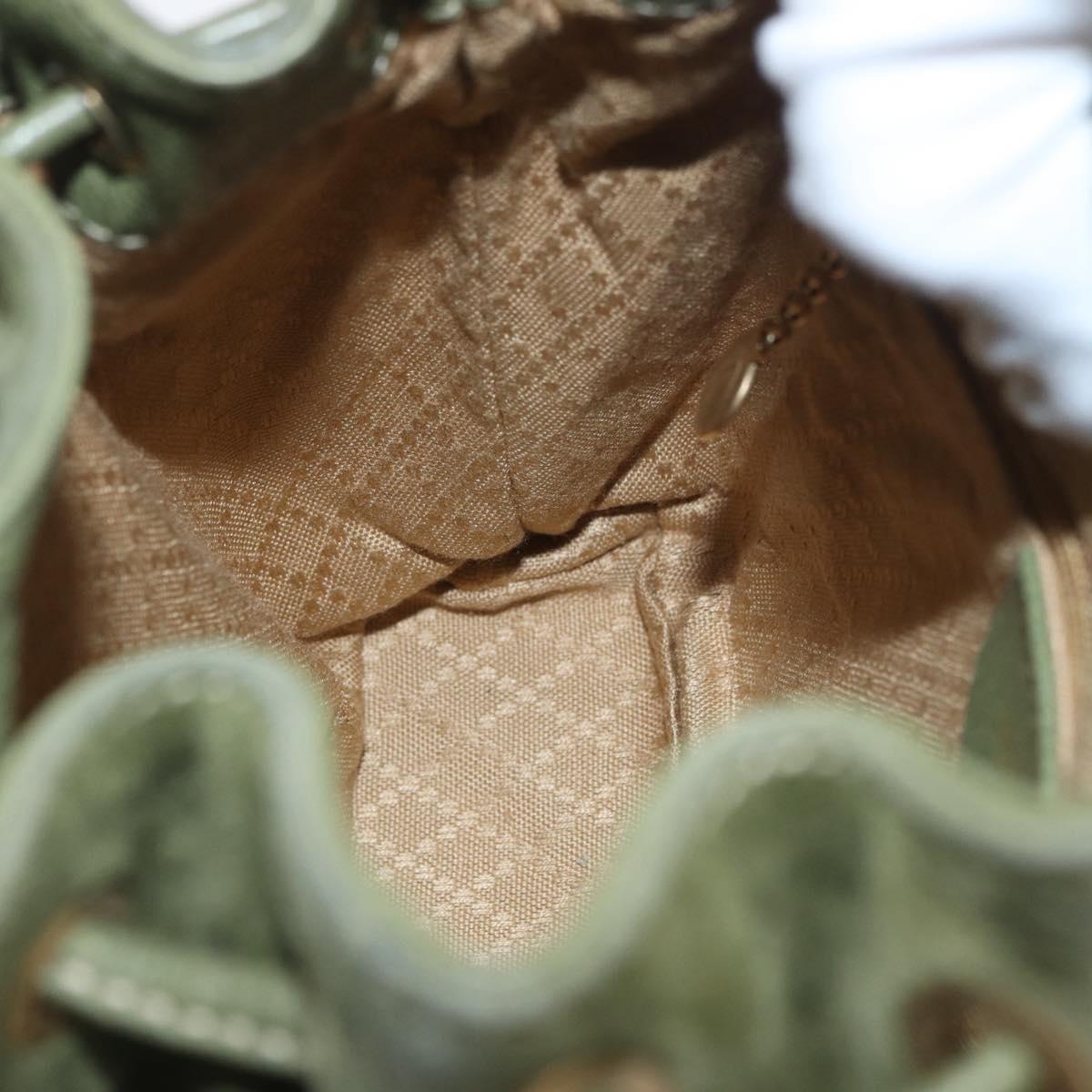 GUCCI Bamboo Backpack Leather Khaki Gold 003 1998 0030 Auth BA11408