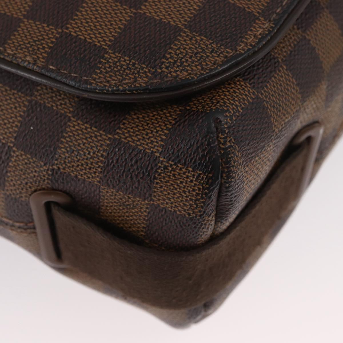 LOUIS VUITTON Damier Ebene Brooklyn MM Shoulder Bag N51211 LV Auth BA11409