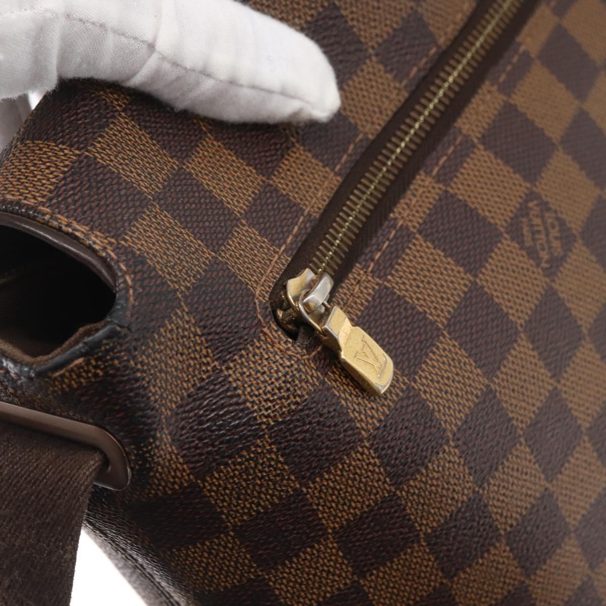 LOUIS VUITTON Damier Ebene Brooklyn MM Shoulder Bag N51211 LV Auth BA11409