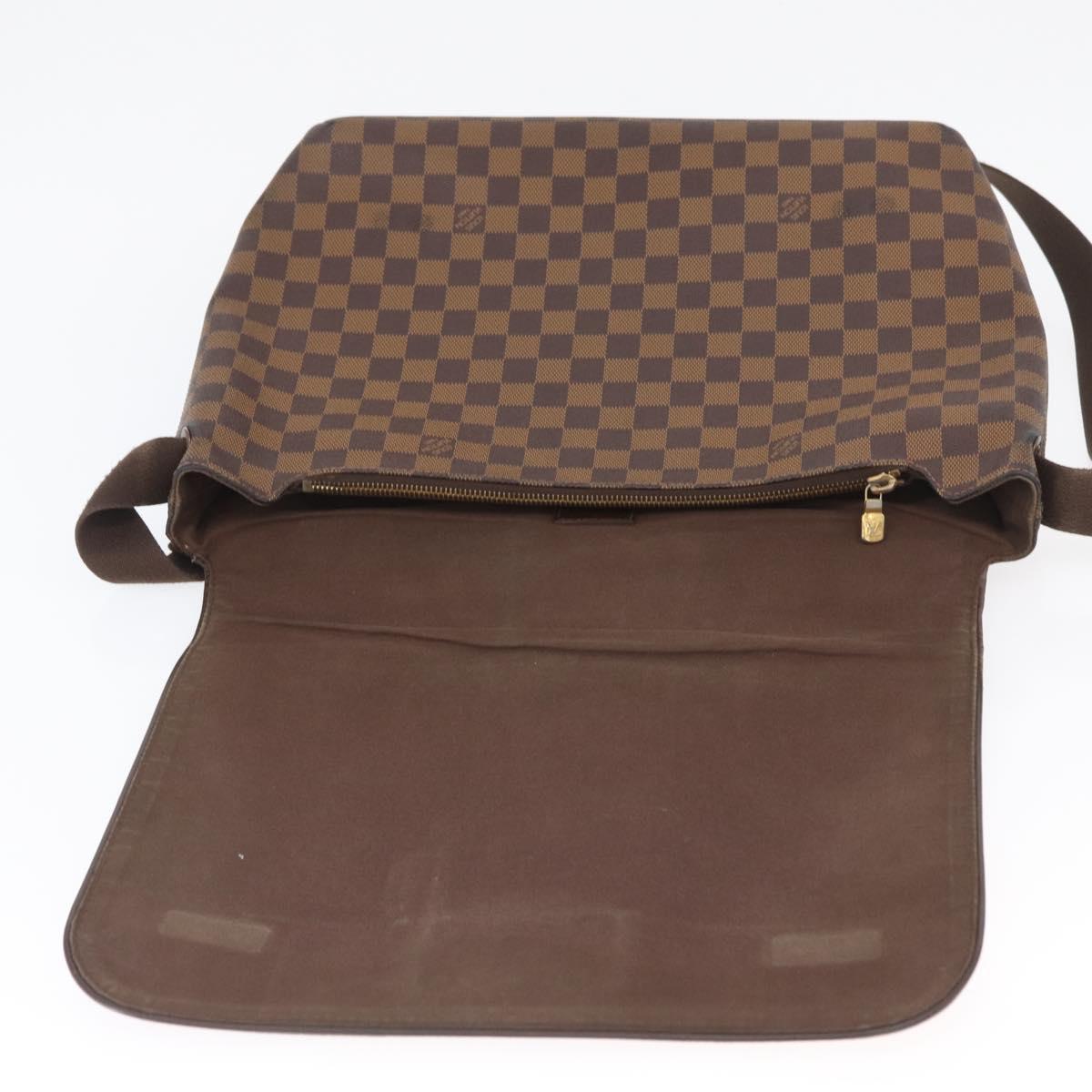 LOUIS VUITTON Damier Ebene Brooklyn MM Shoulder Bag N51211 LV Auth BA11409