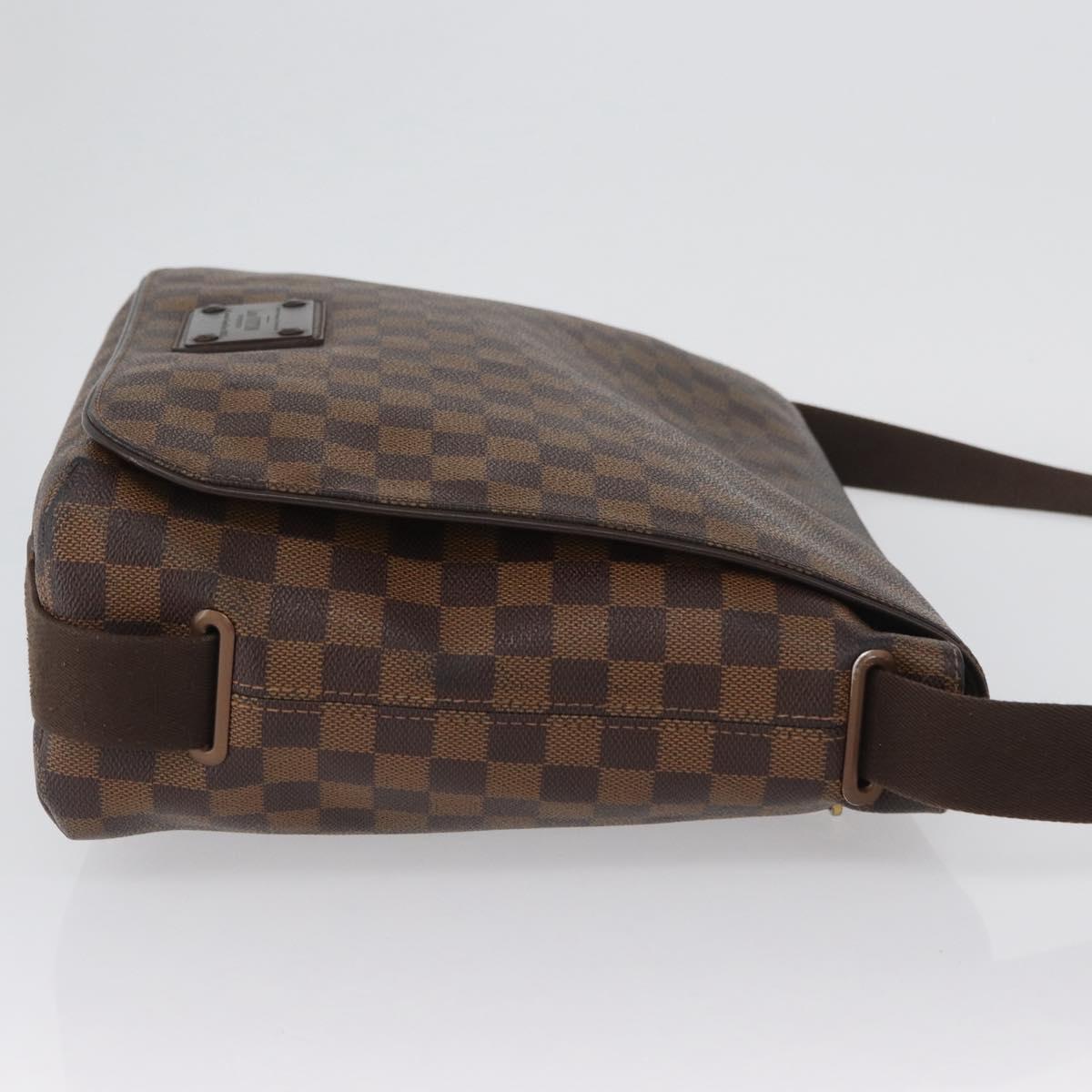 LOUIS VUITTON Damier Ebene Brooklyn MM Shoulder Bag N51211 LV Auth BA11409