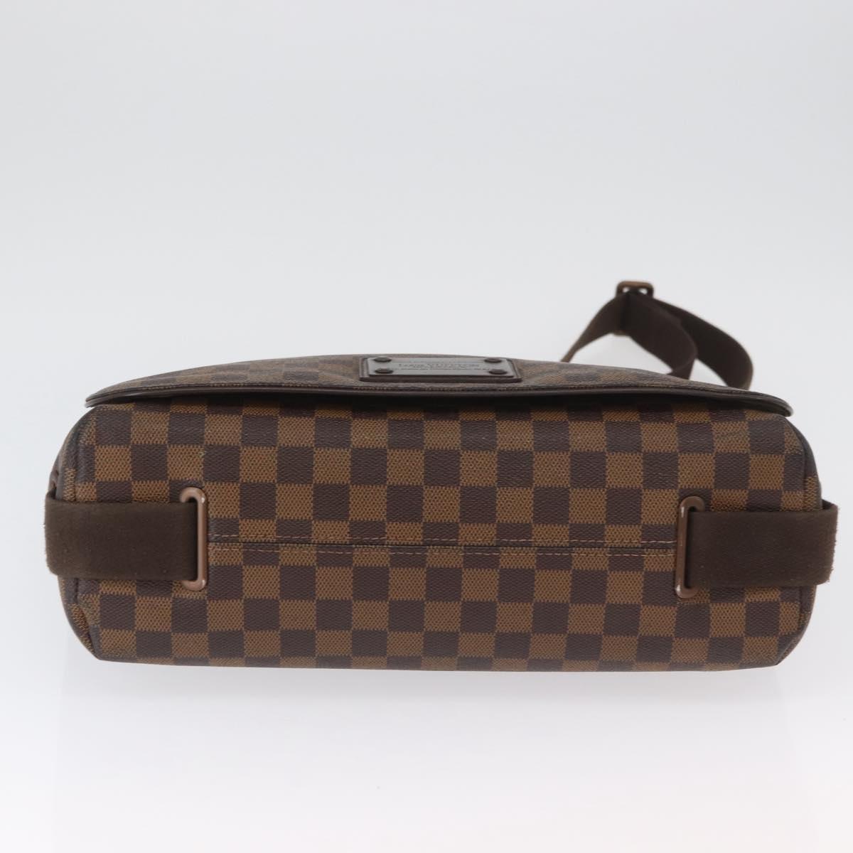 LOUIS VUITTON Damier Ebene Brooklyn MM Shoulder Bag N51211 LV Auth BA11409