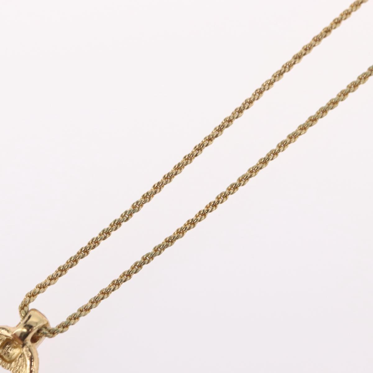 Christian Dior Necklace metal Gold Tone Auth BA11410
