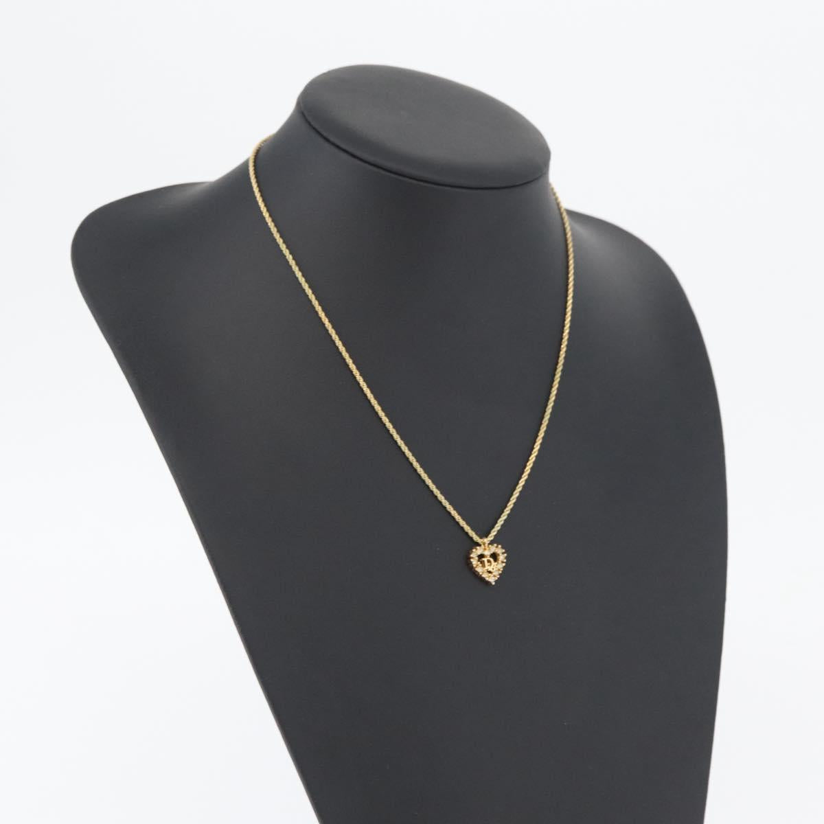 Christian Dior Necklace metal Gold Auth BA11411