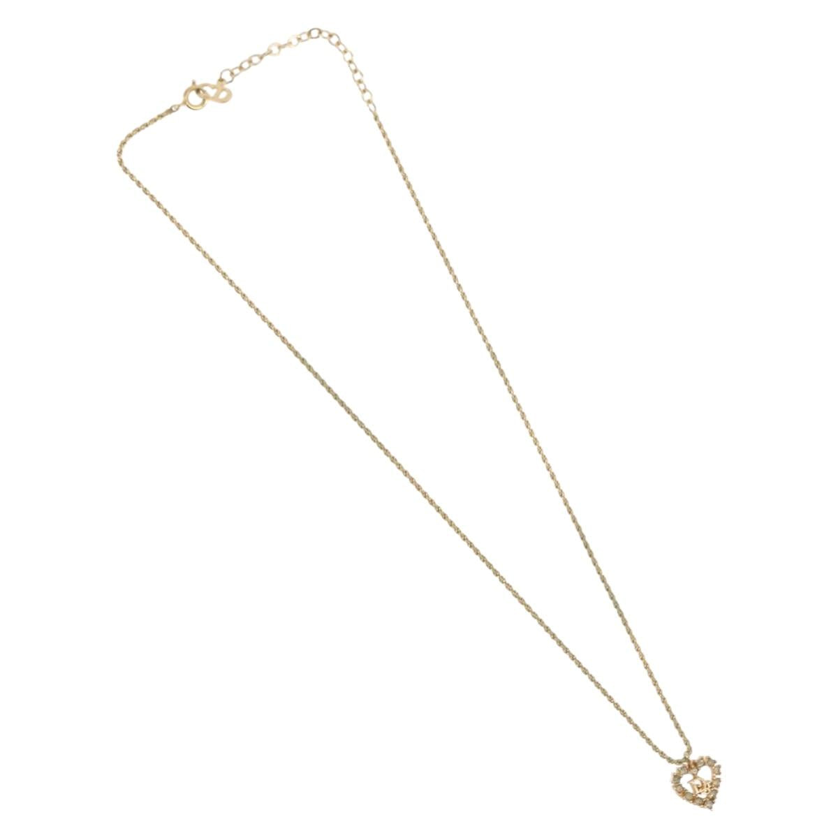 Christian Dior Necklace metal Gold Auth BA11411