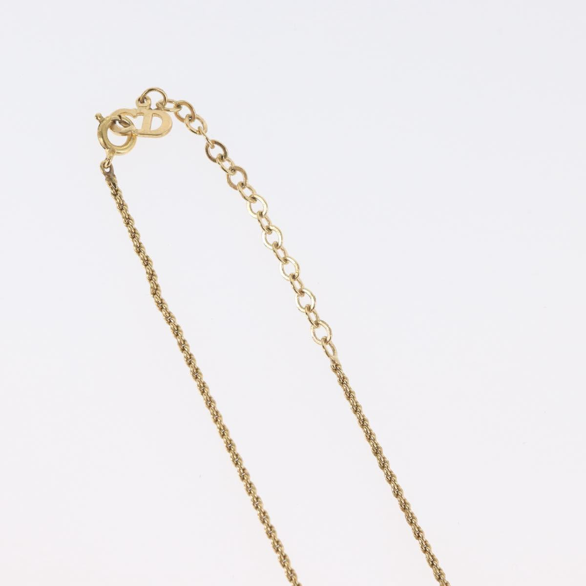 Christian Dior Necklace metal Gold Auth BA11411