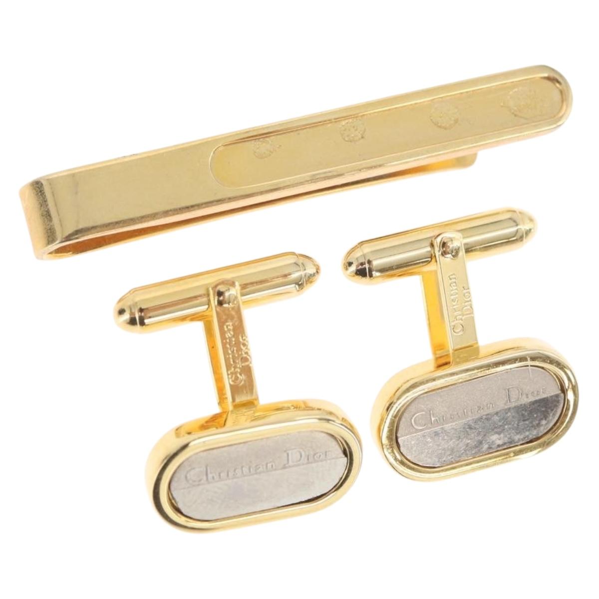 Christian Dior Cuffs metal Gold Auth BA11412