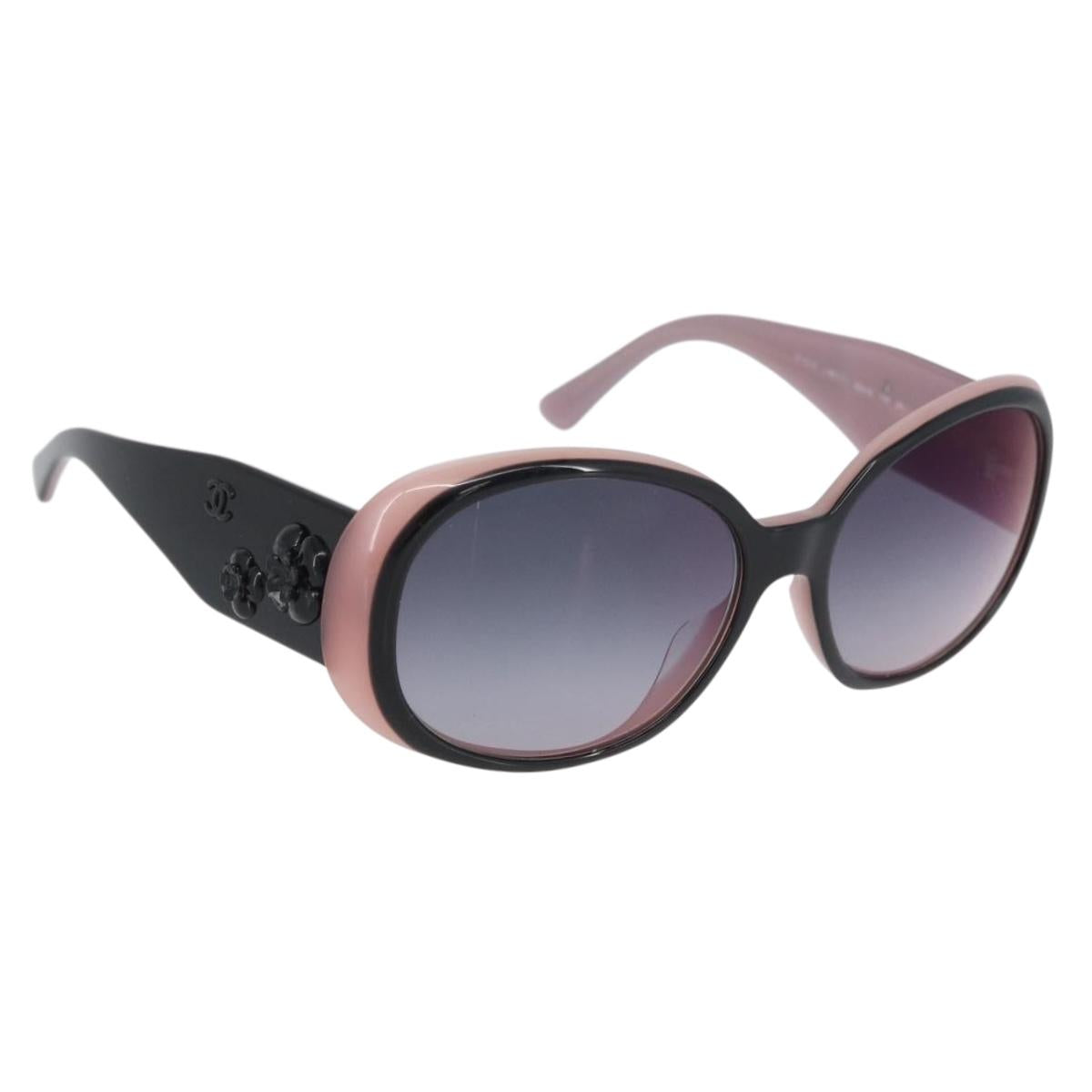 CHANEL Sunglasses plastic Pink CC Auth BA11421