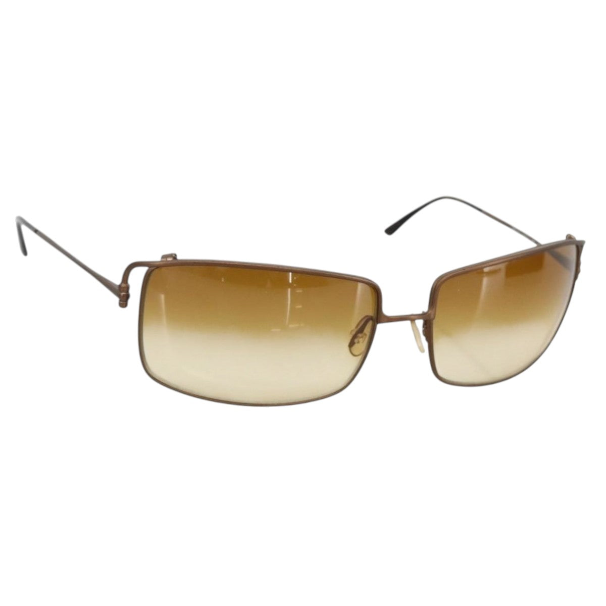 PRADA Sunglasses metal Brown Auth BA11431