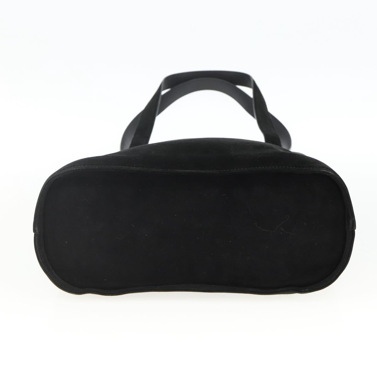 Salvatore Ferragamo Shoulder Bag Suede Black gold Auth BA11435
