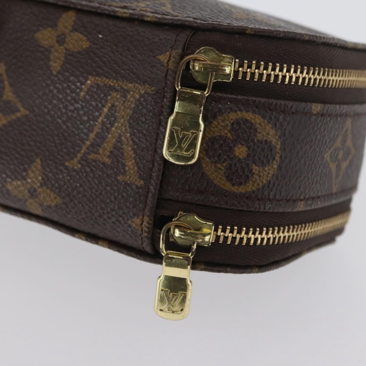 LOUIS VUITTON Monogram Trousse Brush PM Cosmetic Pouch M47510 LV Auth BA11439