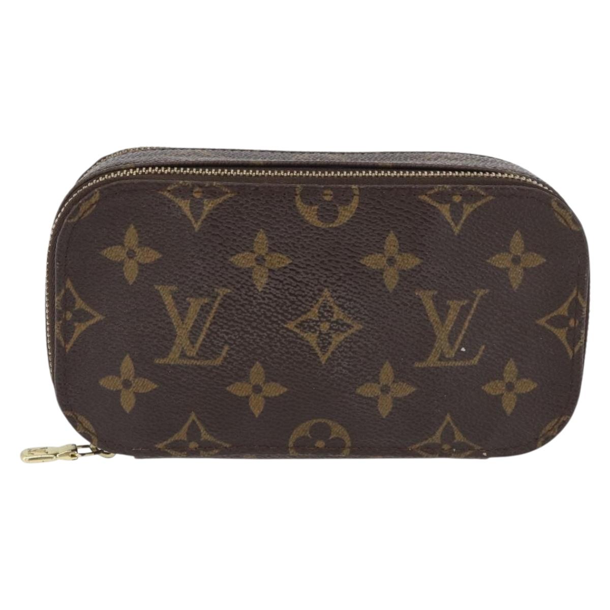 LOUIS VUITTON Monogram Trousse Brush PM Cosmetic Pouch M47510 LV Auth BA11439