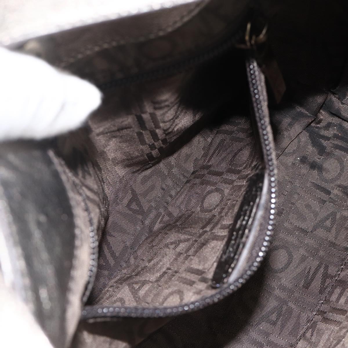 Salvatore Ferragamo Shoulder Bag Leather Silver Auth BA11441
