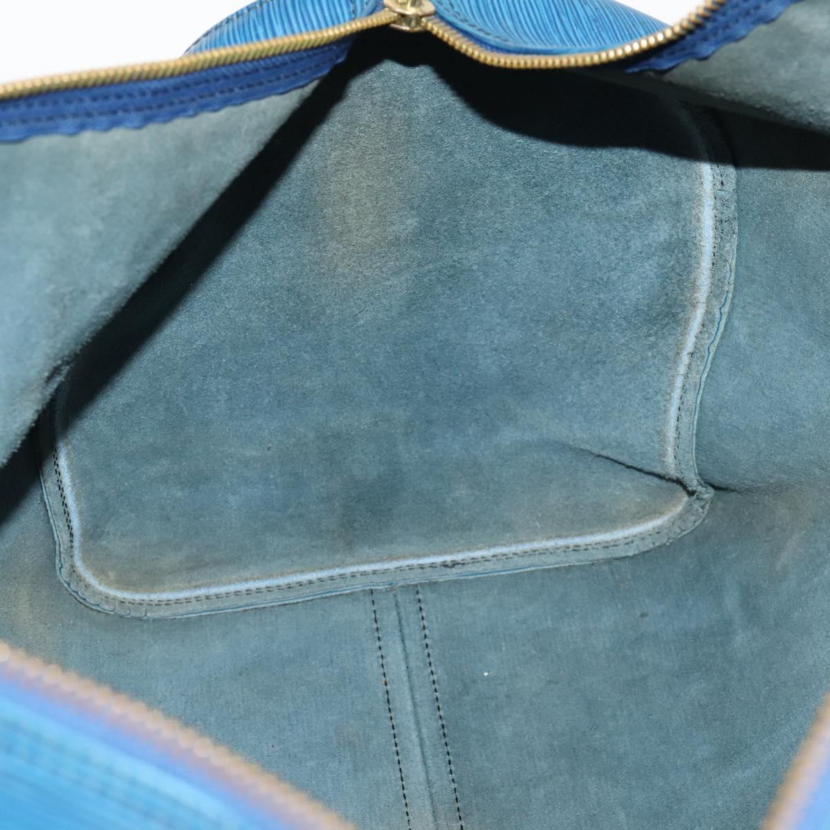 LOUIS VUITTON Epi Keepall 55 Boston Bag Toledo Blue M42955 LV Auth BA11448