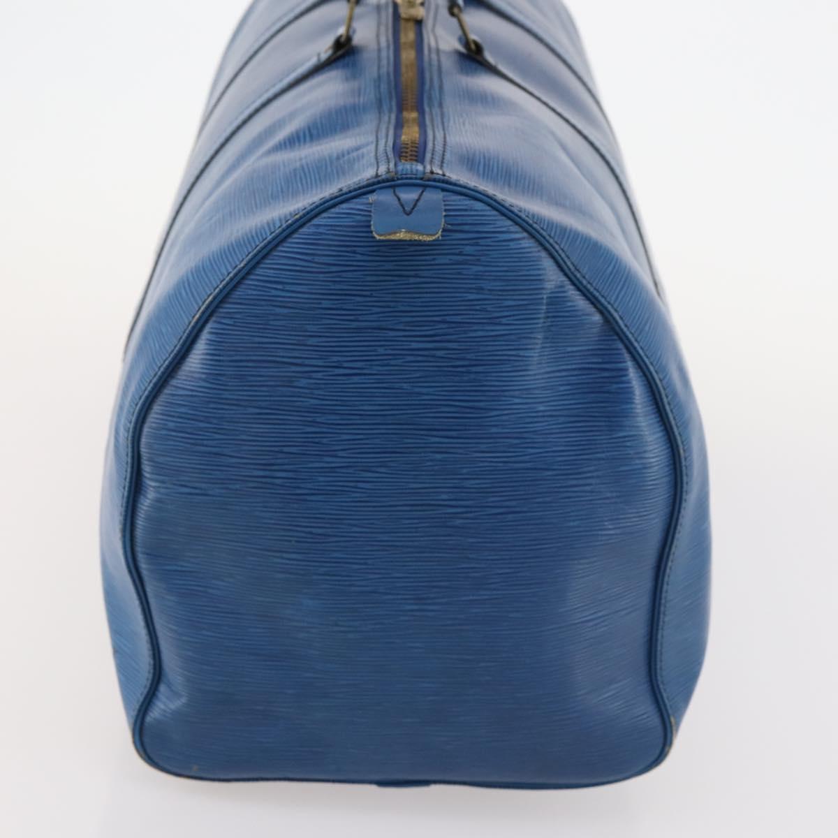 LOUIS VUITTON Epi Keepall 55 Boston Bag Toledo Blue M42955 LV Auth BA11448