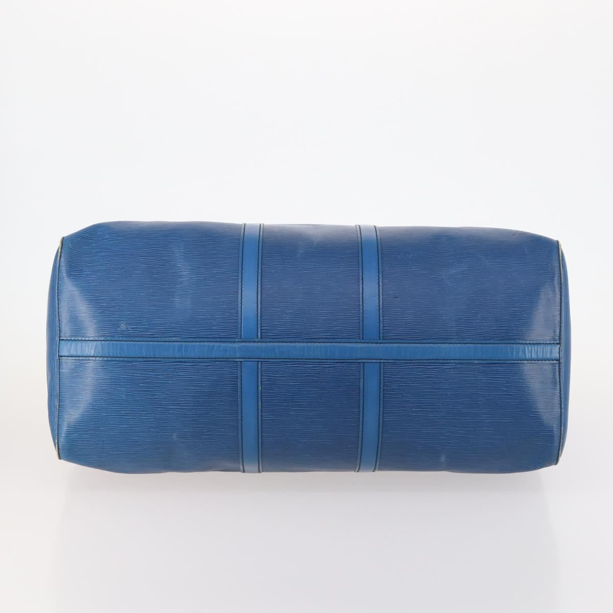 LOUIS VUITTON Epi Keepall 55 Boston Bag Toledo Blue M42955 LV Auth BA11448