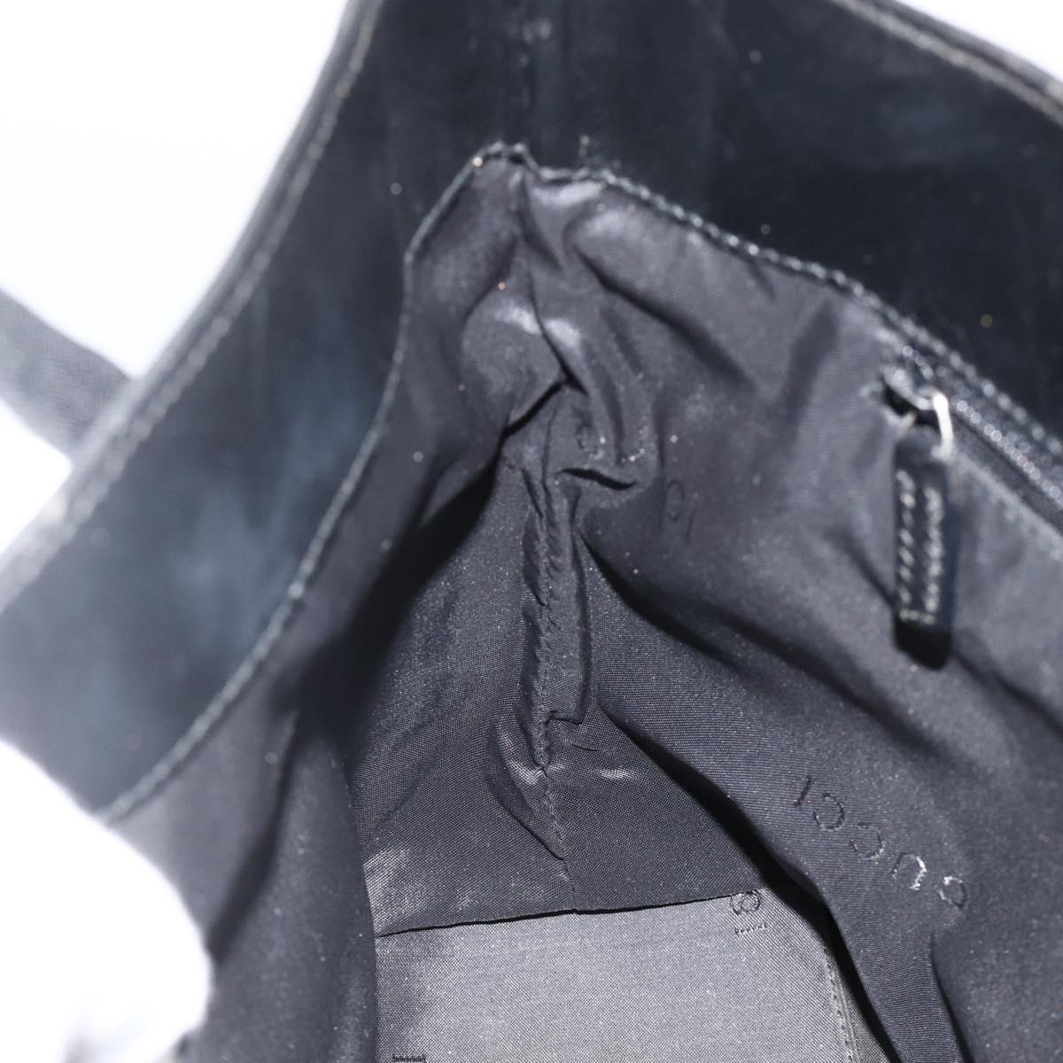 GUCCI Hand Bag Canvas Black Silver 002 1080 Auth BA11451