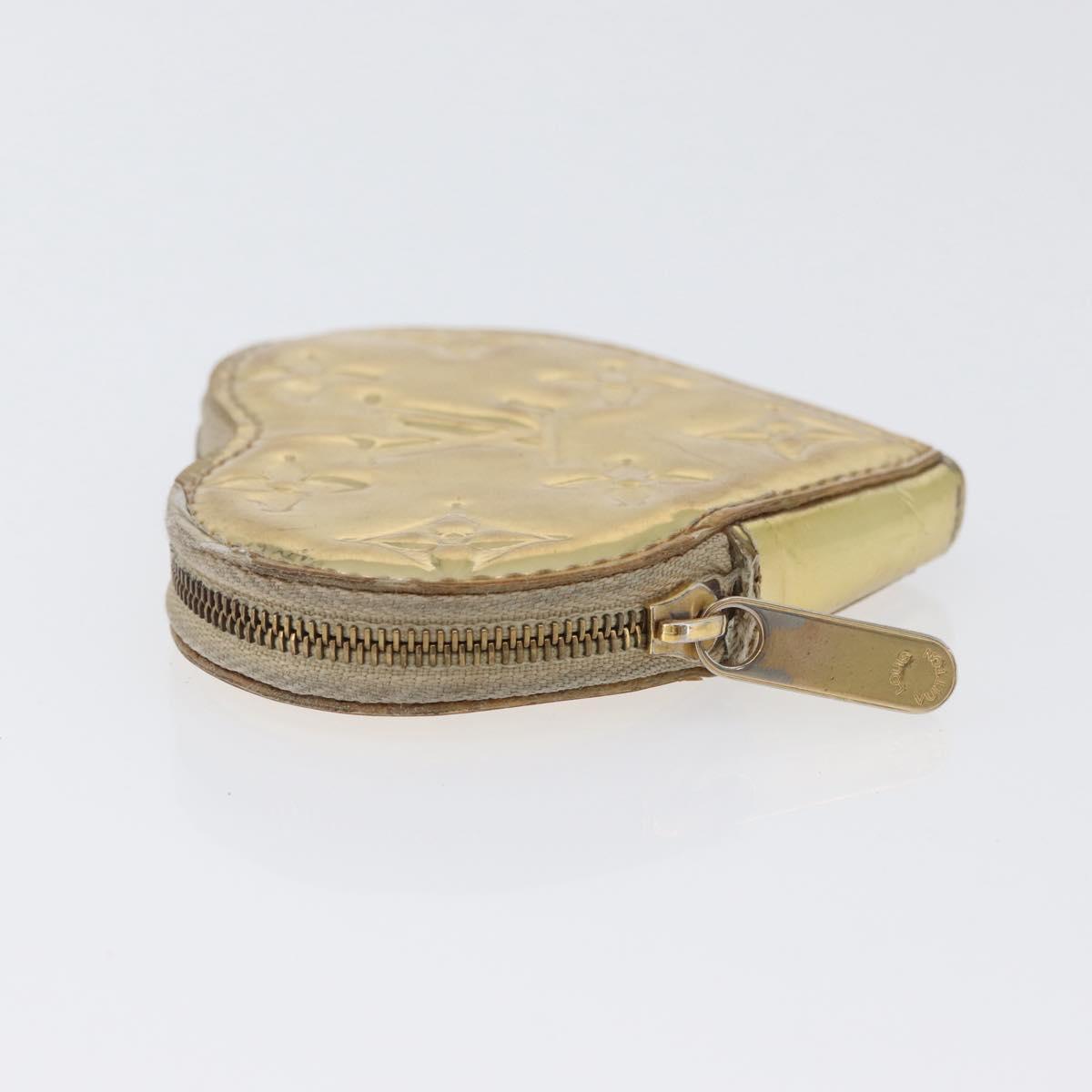LOUIS VUITTON Miroir Porte Monnaie Coeur Purse Gold Dore M93567 LV Auth BA11456