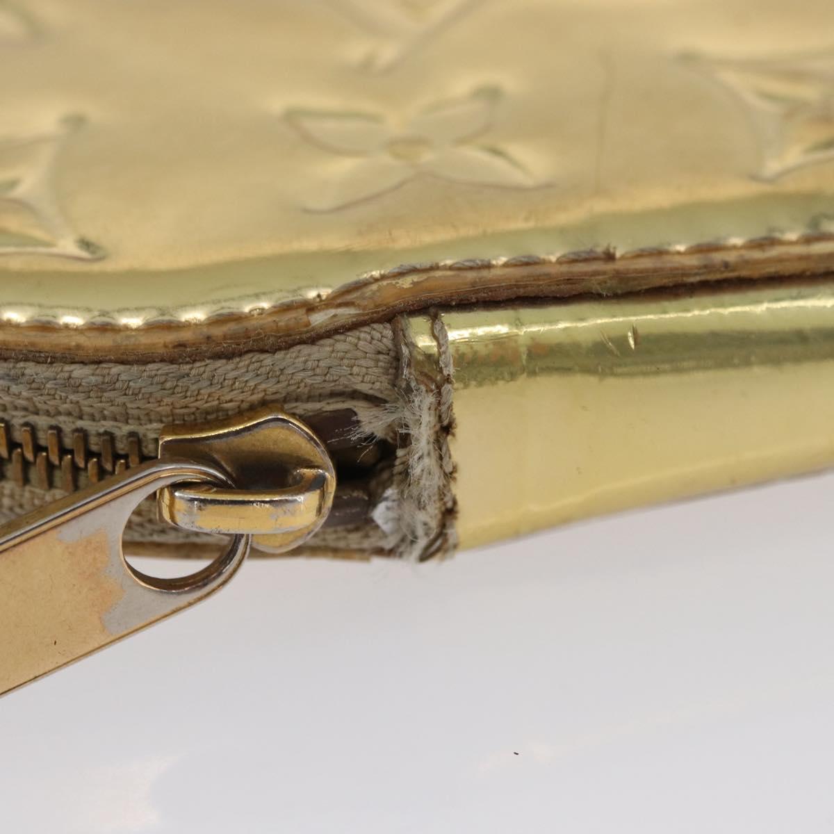 LOUIS VUITTON Miroir Porte Monnaie Coeur Purse Gold Dore M93567 LV Auth BA11456