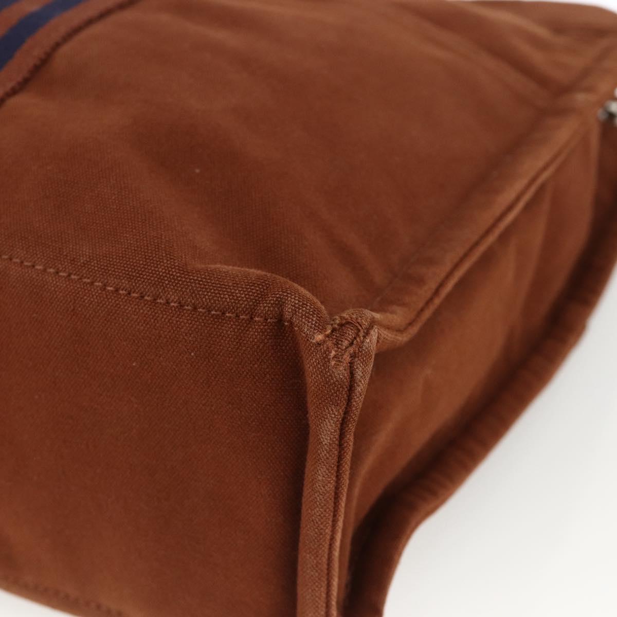 HERMES Fourre ToutMM Hand Bag Canvas Brown Auth BA11462
