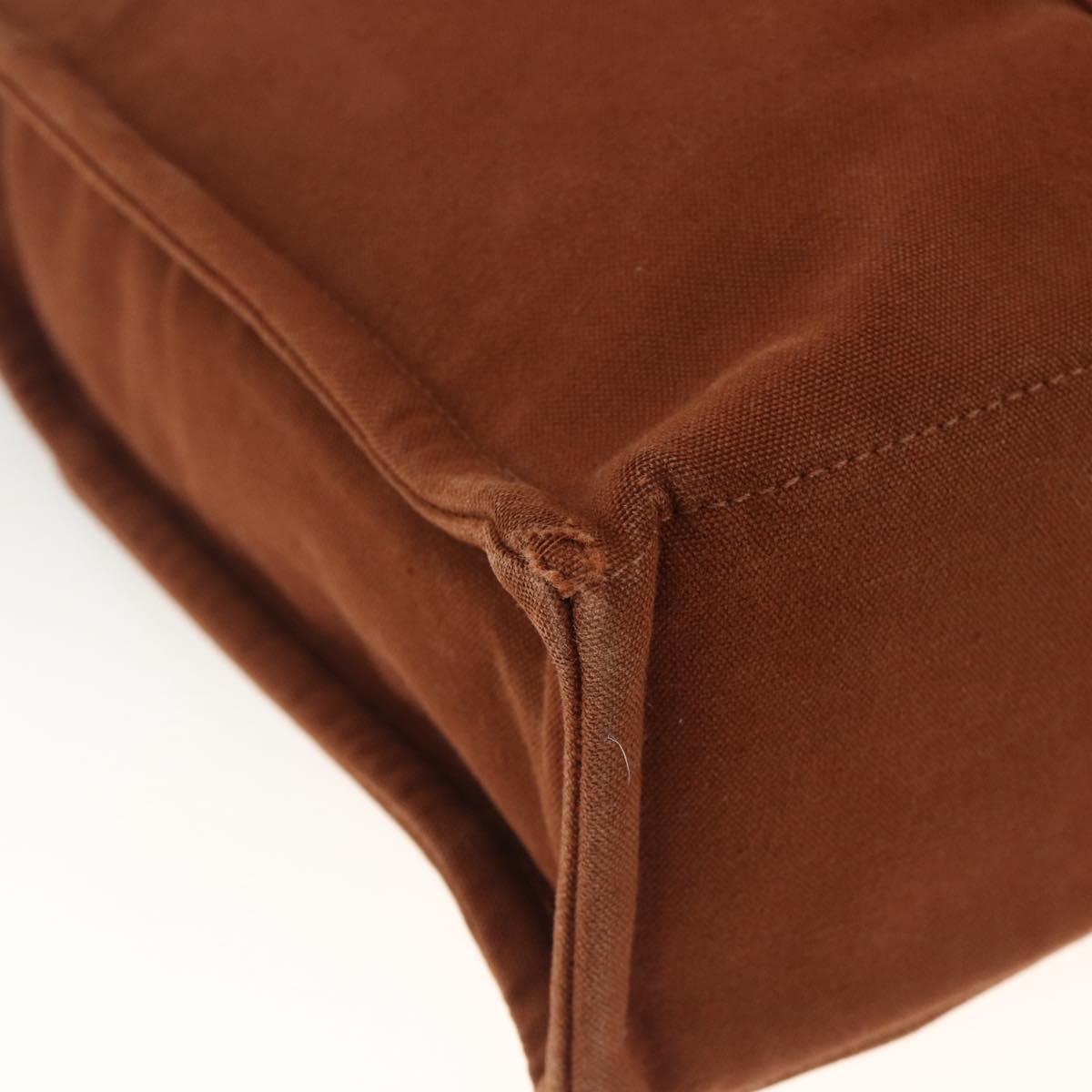 HERMES Fourre ToutMM Hand Bag Canvas Brown Auth BA11462