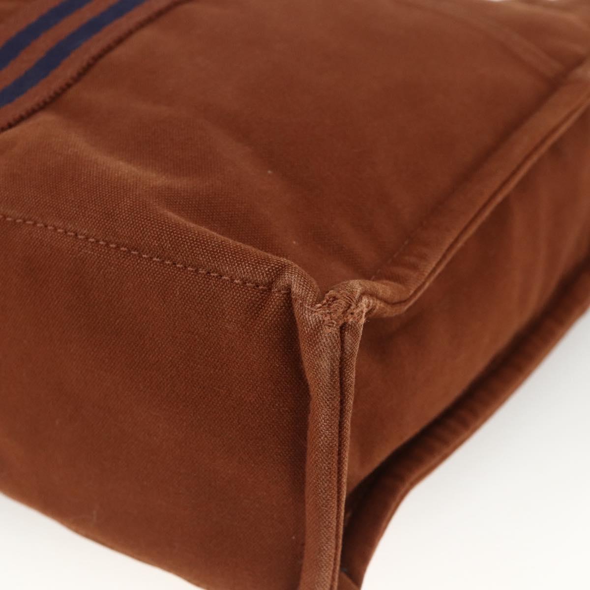 HERMES Fourre ToutMM Hand Bag Canvas Brown Auth BA11462