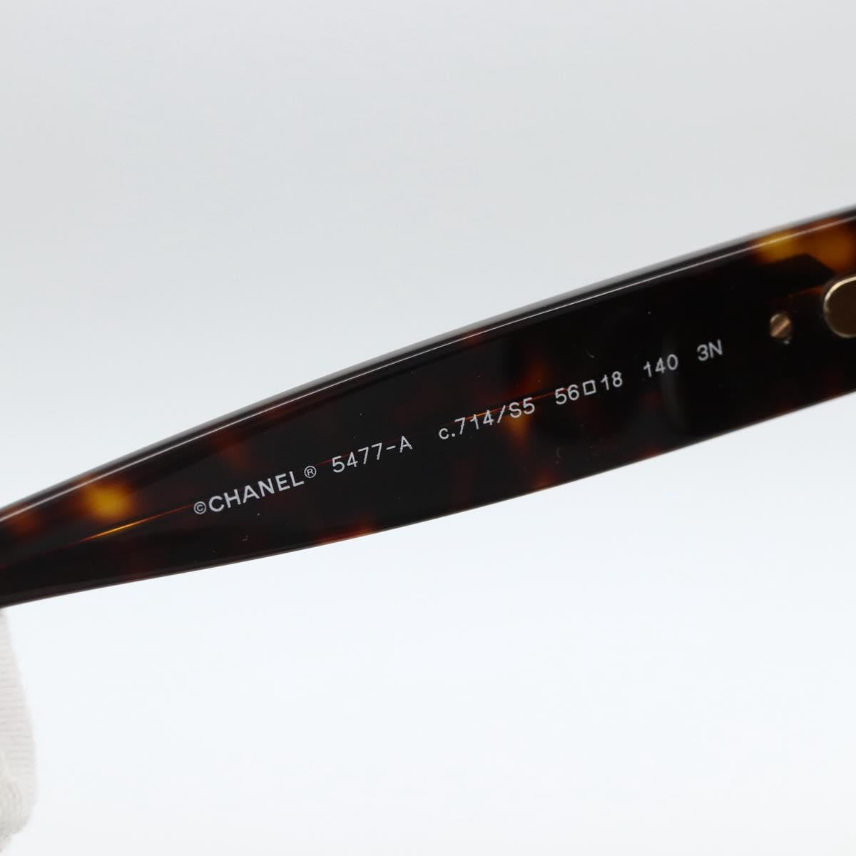 CHANEL Sunglasses plastic Brown CC Auth BA11463