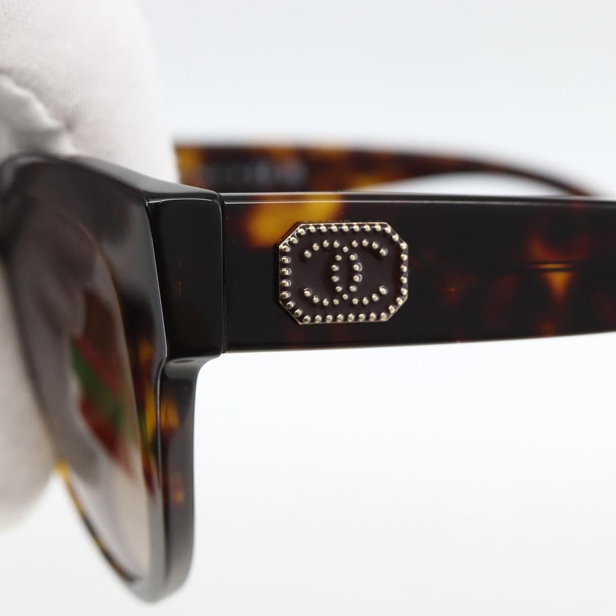 CHANEL Sunglasses plastic Brown CC Auth BA11463