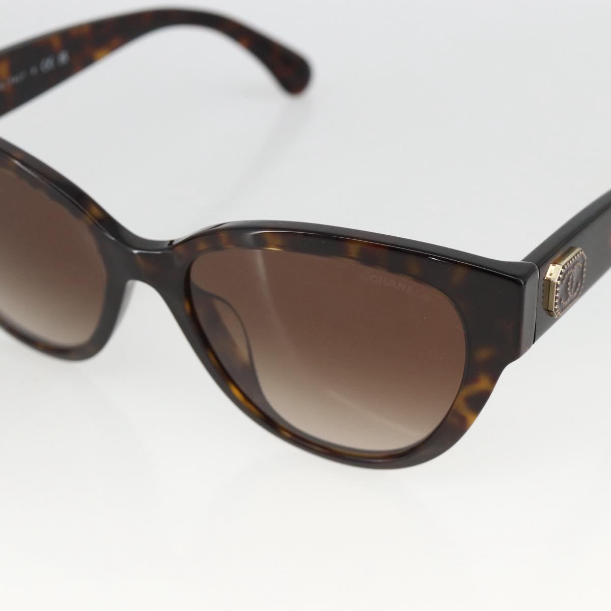 CHANEL Sunglasses plastic Brown CC Auth BA11463