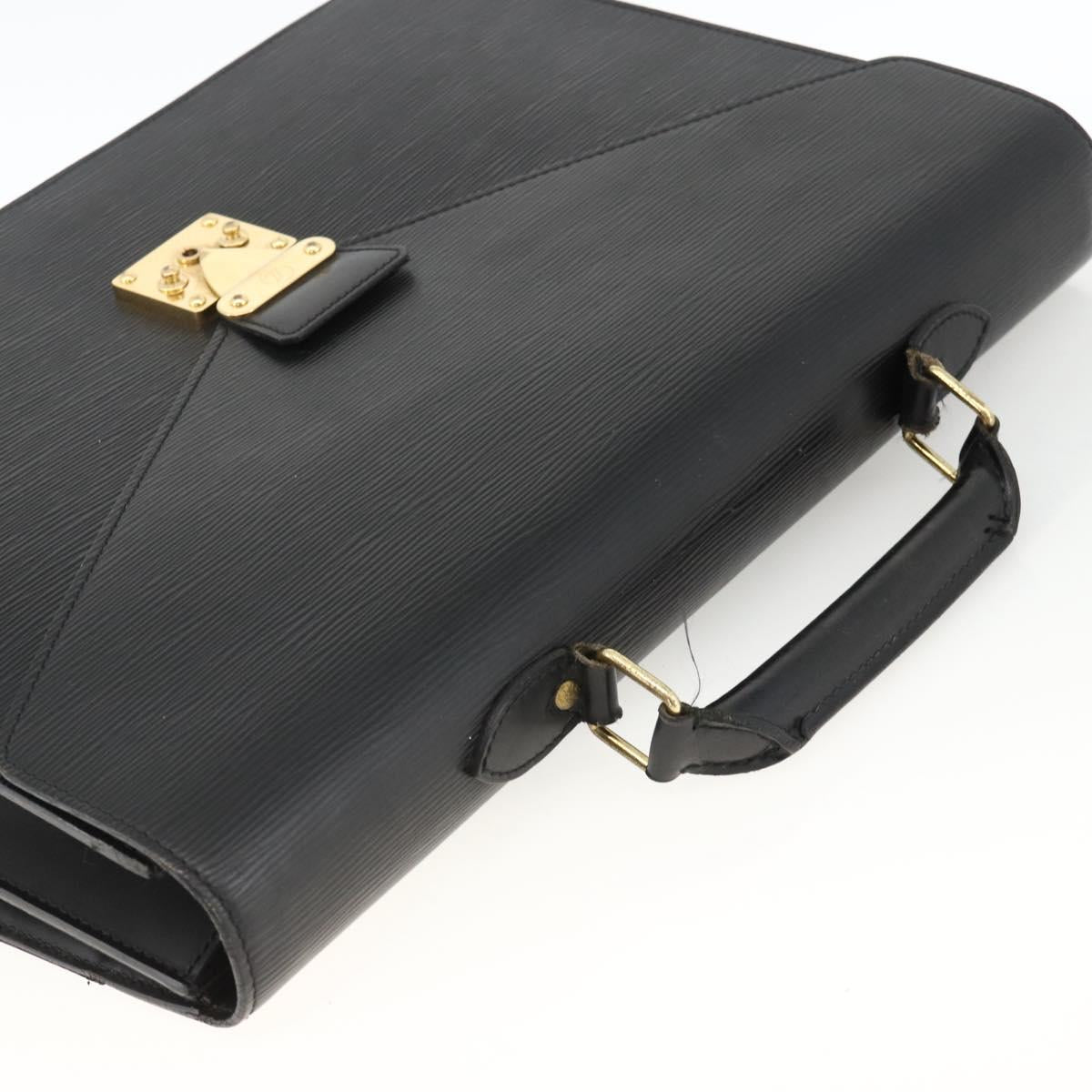 LOUIS VUITTON Epi ServietteConseiller Business Bag Black M54422 LV Auth BA11466