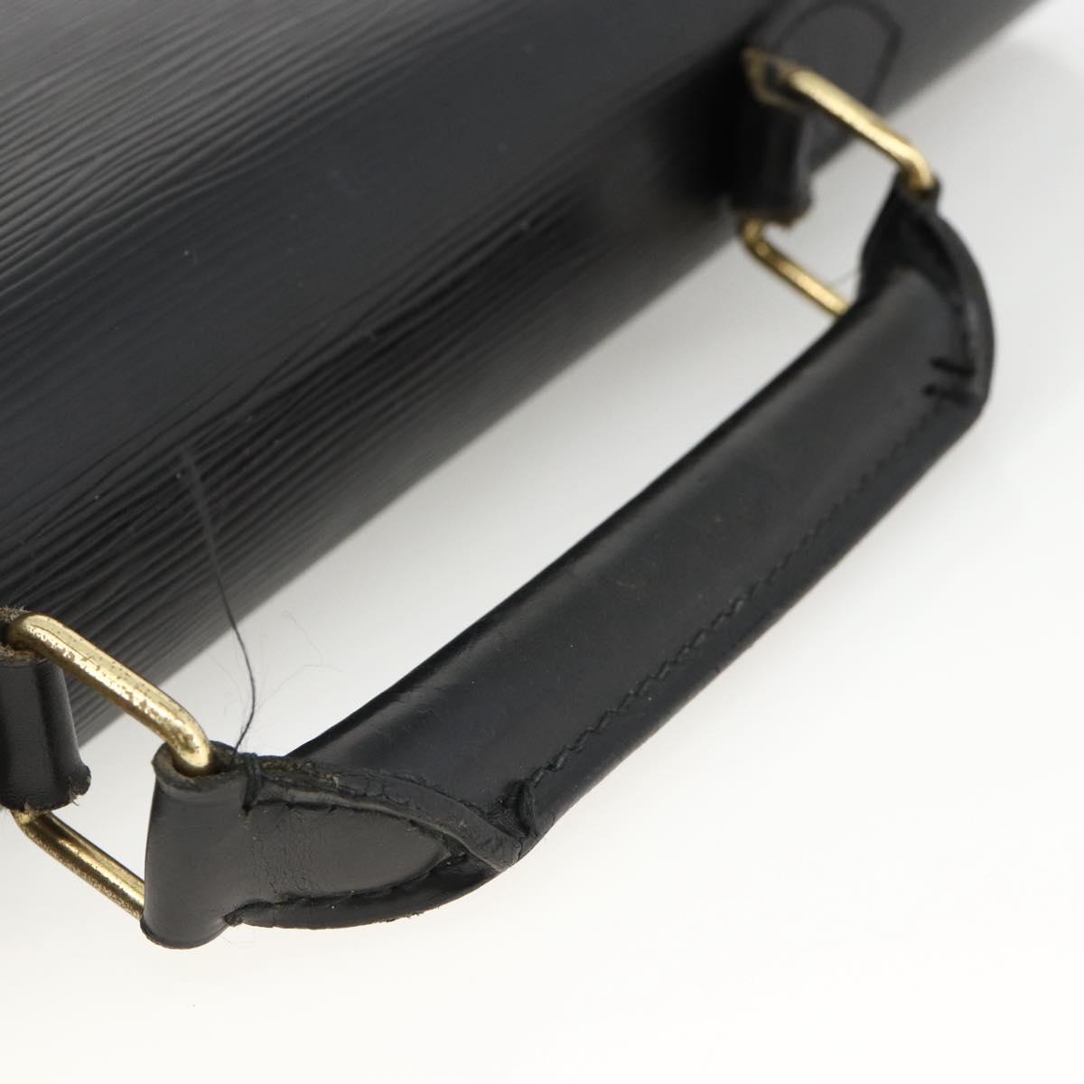 LOUIS VUITTON Epi ServietteConseiller Business Bag Black M54422 LV Auth BA11466
