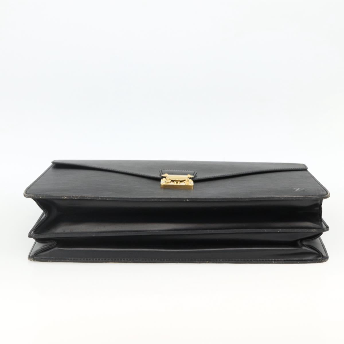 LOUIS VUITTON Epi ServietteConseiller Business Bag Black M54422 LV Auth BA11466