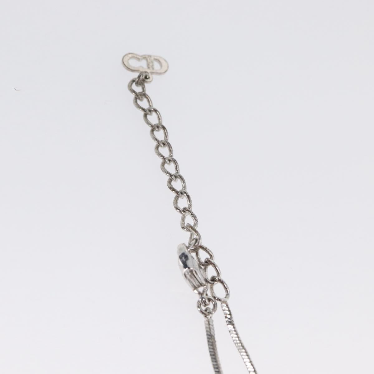 Christian Dior Necklace metal Silver Auth BA11470